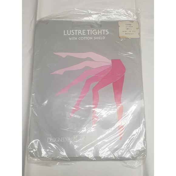 Lustre Tights With Cotton Shield Designed by ROCHELLE | 02992 Silver Medium - Picture 1 of 2